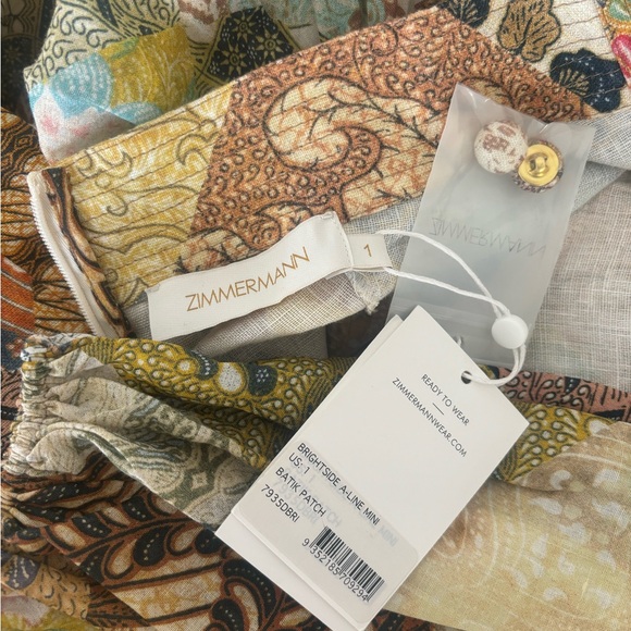 Zimmermann Multicolor Patchwork Mini Dress - Picture 5 of 6